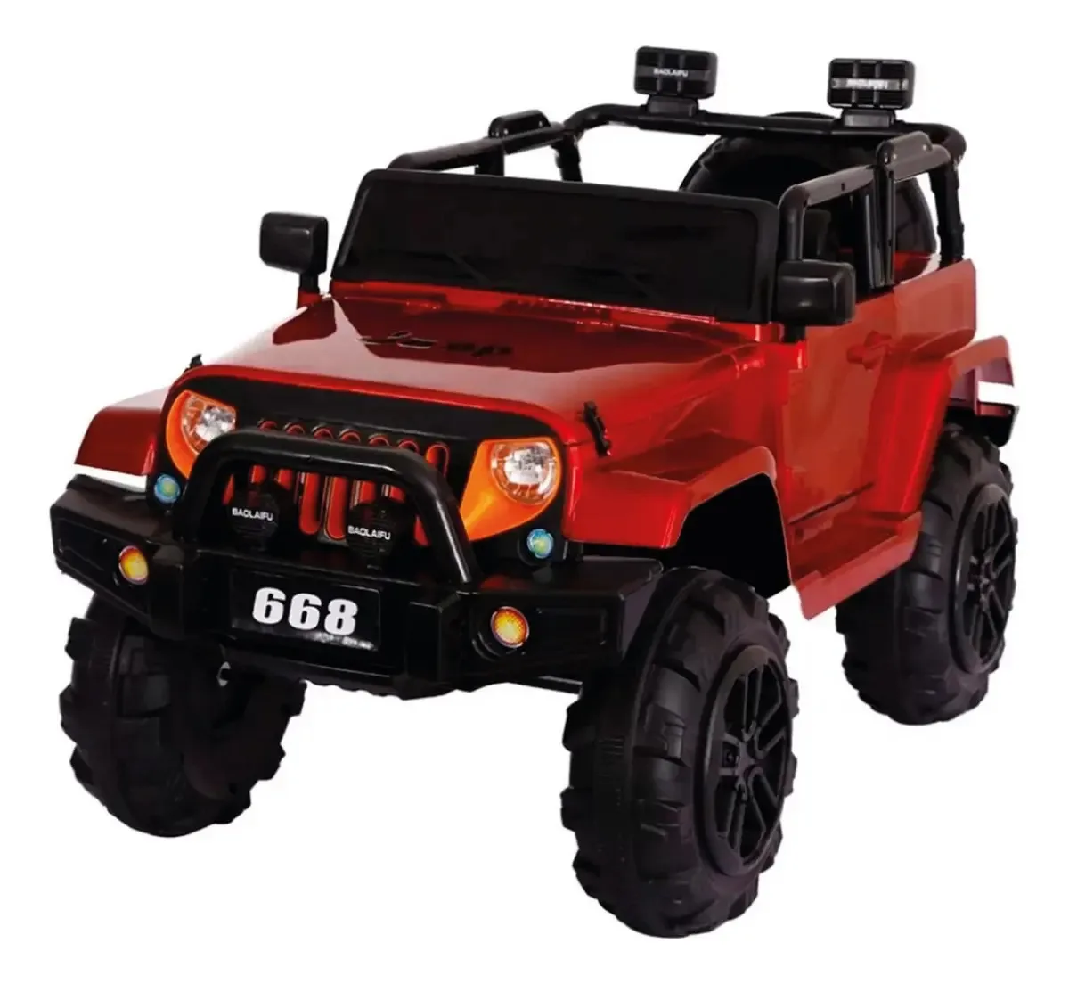 Lumax auto a batería tipo jeep 12V con control remoto ZGS-570 rojo