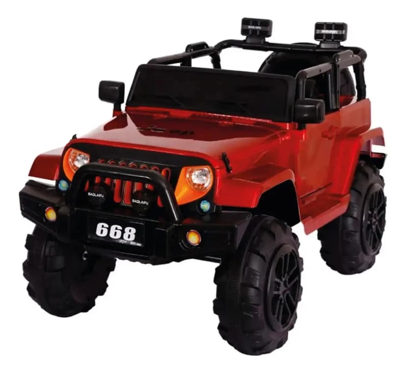 Lumax auto a batería tipo jeep 12V con control remoto ZGS-570 rojo