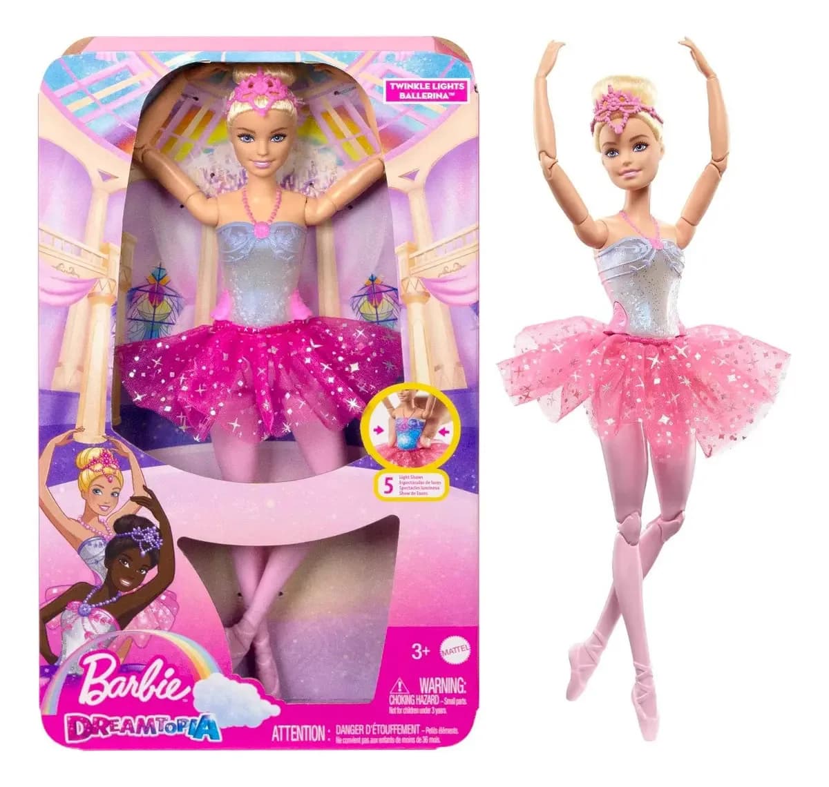 Barbie Dreamtopia Bailarina Luces Brillantes HLC25