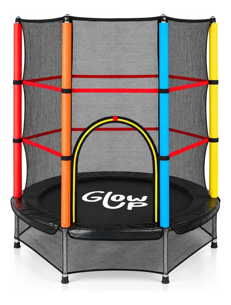 Cama Elástica GlowUp Funny Jump 4.5ft de 1,4 m con Red de Seguridad