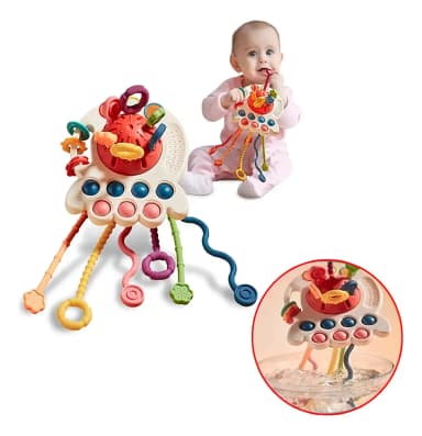 Juguete Sensorial Montessori con Cordón 4 en 1