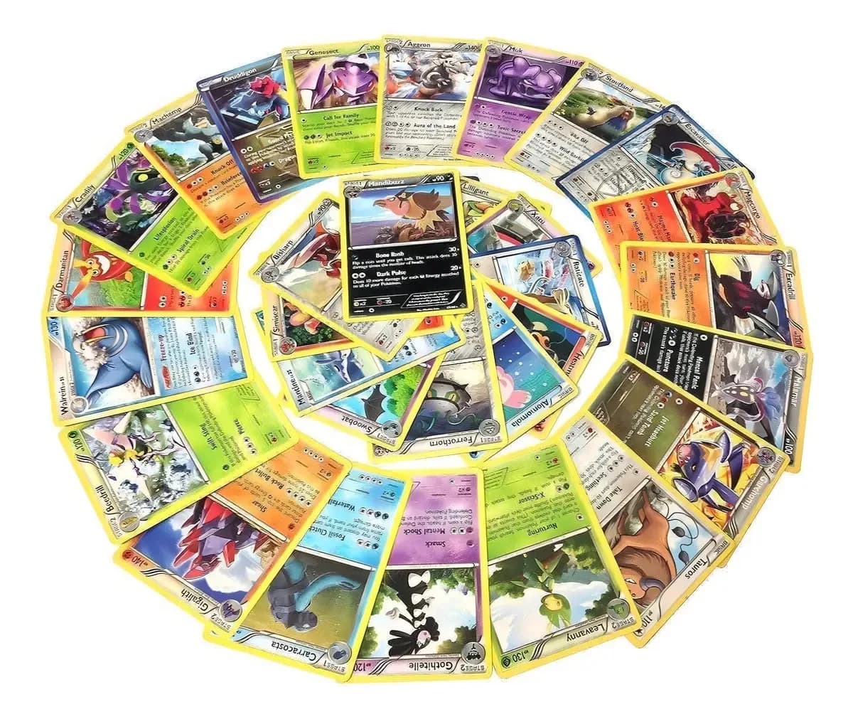 Lote de 100 cartas Pokémon TCG Copag, ediciones al azar