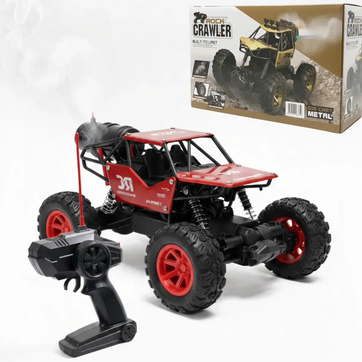 Telotenemos Auto Control Remoto Rock Crawler Off Road con Efecto Humo y Suspensión