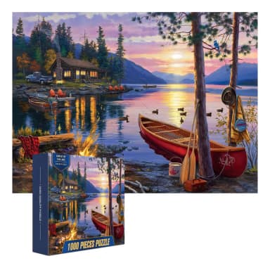 Rompecabezas FJED Canoa en el Lago 1000 piezas PT10911 70 x 50 cm
